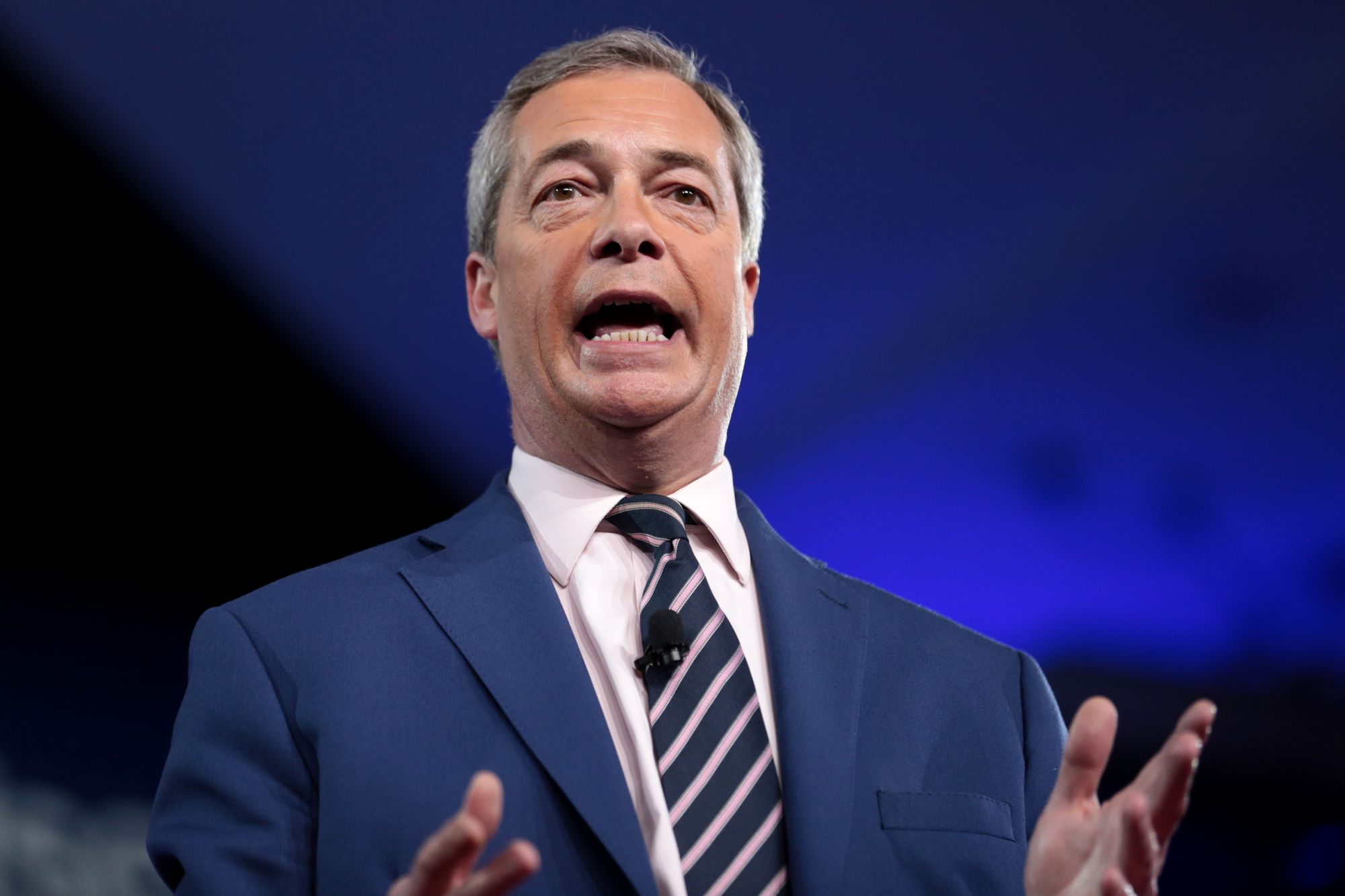 Nigel Farage Was Trapped on Campaign Bus By Milkshake Wielding Protestors