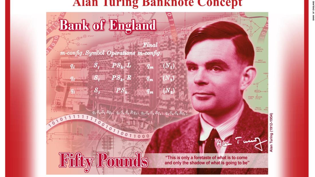 Alan Turing to be the Face of the New £50 Note